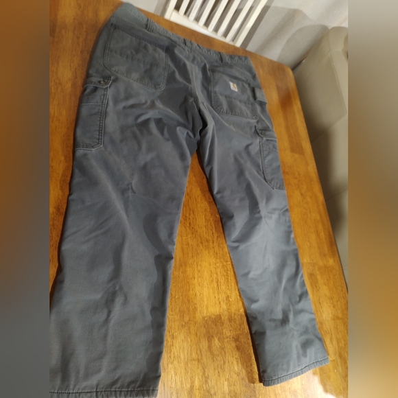 Men's Carhartt gray Cargo insulated relaxed fit work pants size 40/30 - Picture 7 of 7